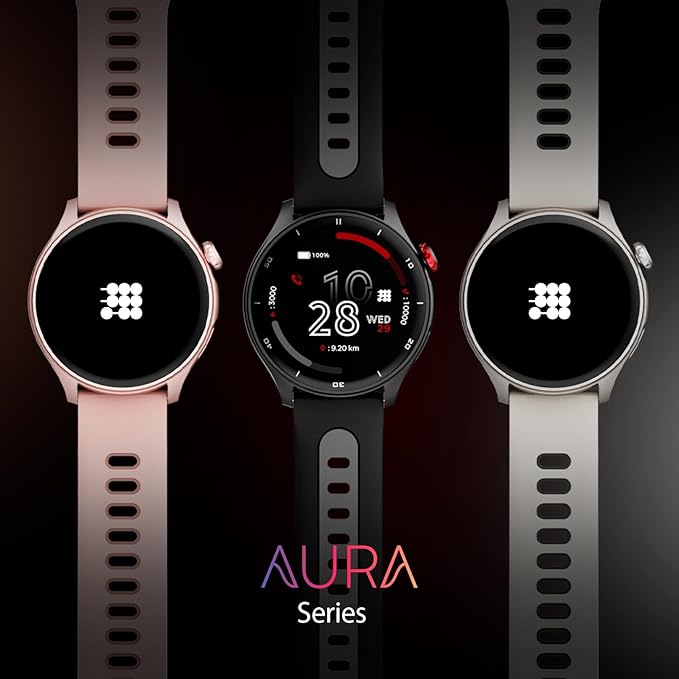 Cubitt Aura Pro Smartwatch/Fitness Tracker with 1.43" Touch AMOLED Screen, Bluetooth Call, Built in GPS, 60+ Sports, Blood Oxygen, Heart Rate, Stress/Sleep Monitor, Waterproof, Step Counter, Compass