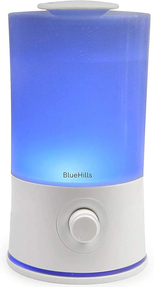 BlueHills Premium 2000 ML XL Large Essential Oil Diffuser Aromatherapy Humidifier for Large Room Home 40 Hour Run Huge Coverage Area 2 Liter Extra Large Capacity Huge Diffuser High Mist White E001