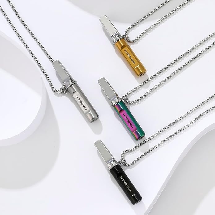 Breathe Free Necklace for Anxiety & Stress Relief, Classic Breathing Tool for Meditation, Mindfulness, and Relaxation – Portable Calm Necklace for Adults, Wellness Gift