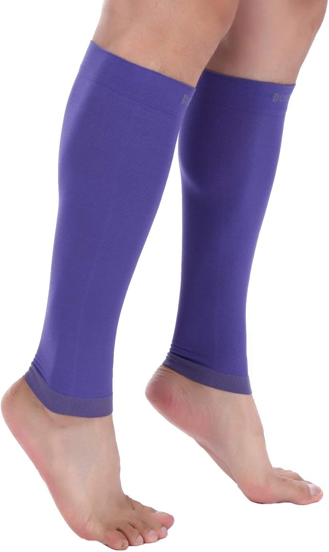 Doc Miller Compression Calf Sleeve for Men & Women, Premium Medical Grade, 15-20mmHg Graduated Support for Running, Calf Tear, Shin Splints, Knee High, Calf Sleeves, 1 Pair