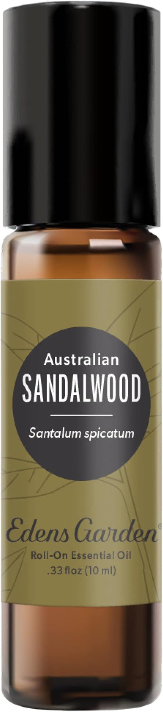 Edens Garden Sandalwood- Australian Essential Oil Roll-On- 100% Pure Premium Grade, Natural, Therapeutic, Aromatherapy, Kid & Skin Safe, The Best for Body, Relaxation Pre-Diluted 10 ml (.33 fl oz)