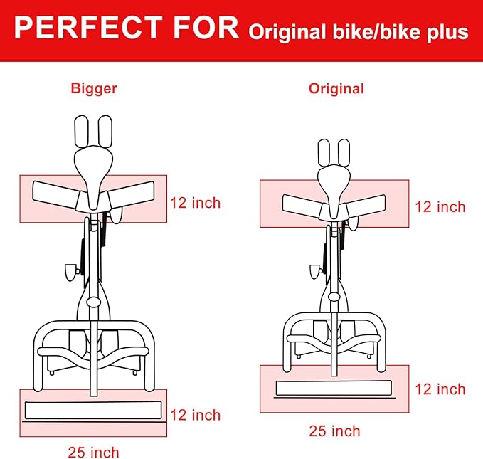 Bike Mat, Exercise Mat for Carpet & Hardwood Floors, Cushioned, Black