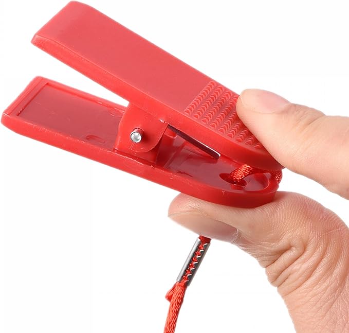 uxcell Fitness Magnet Key, 32mm Dia. Shell, 28mm Dia. Magnet, Universal Safety Lock for Most Treadmill, Red