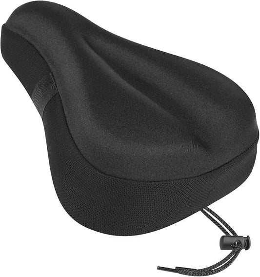 Bike Seat Cushion, Comfortable Bicycle Saddle Cover for Indoor and Outdoor Cycling, Padded Gel Cover for Exercise, Mountain & Road Bikes, Universal Fit for Peloton & Stationary Bikes