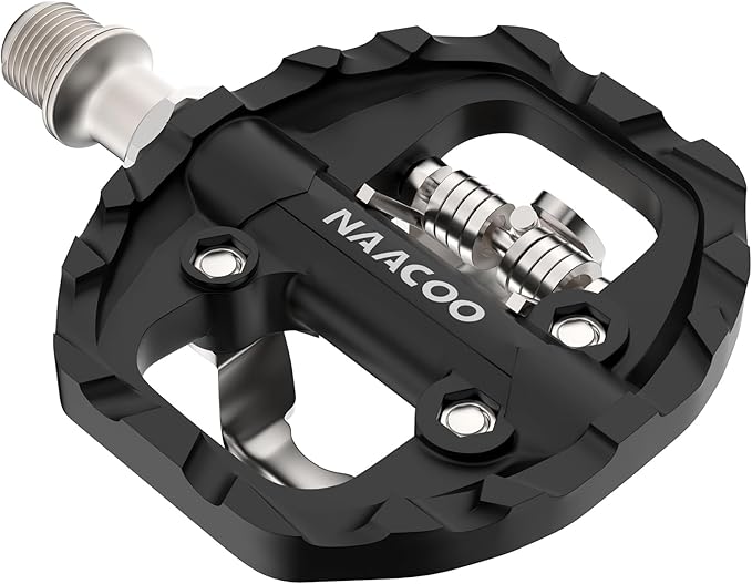 Bike Pedals Dual Platform Compatible with Shimano SPD Mountain Clipless Pedals,3-Sealed Bearing Lightweight Nylon Fiber Bicycle Pedals for Outdoor Spin Exercise Peloton Fit Trekking Bike