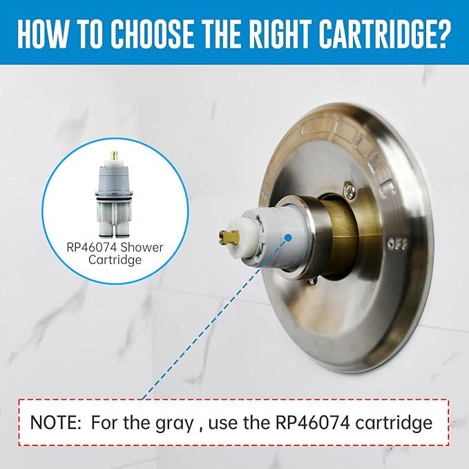 RP46074 Shower Cartridge, Compatible with Delta 13/14 Series Shower Faucet, Replacement Monitor MultiChoice Cartridge, Single Handle Universal Shower Cartridge Repair Assembly with RP22734 Bonnet Nut