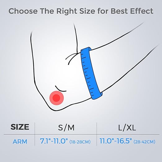 FREETOO Elbow brace for Tendonitis and Tennis Elbow for Women Men, Adjustable Golfers Elbow Brace for Men for Pain, Counterforce Brace for Epicondylitis, Tennis Elbow Strap with Gel Pad Grey L/XL