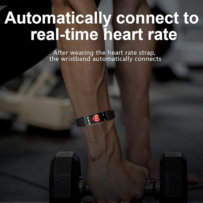 FITCENT Heart Rate Monitor Chest Strap with Fitness Tracker, ANT+ 5.3Khz Bluetooth Heart Rate Monitor Compatible with Polar Garmin DDP Yoga, HR Sensor with Sports Bracelet