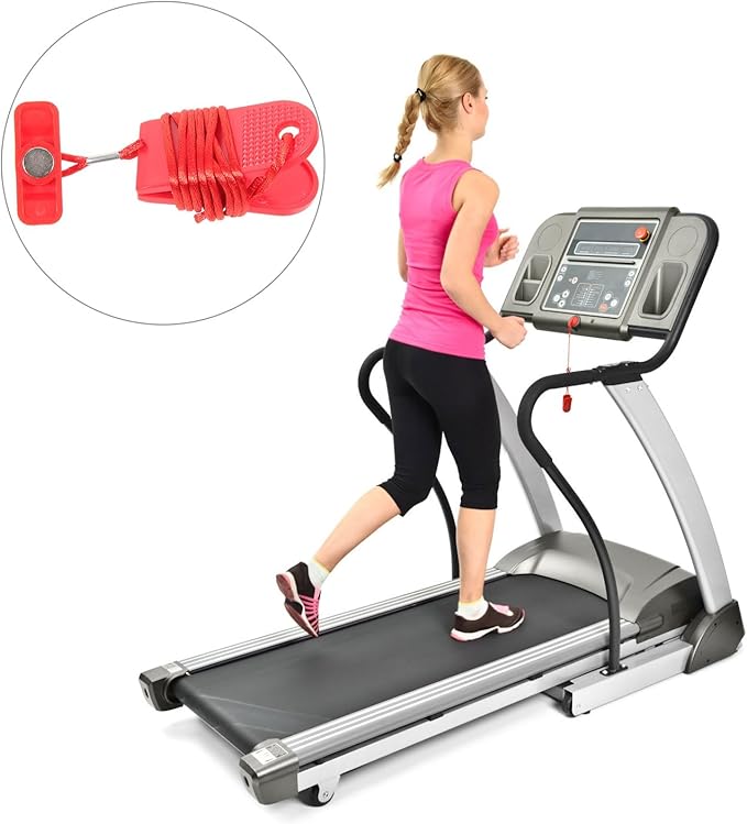 Treadmill Universal Safety Key Treadmill Magnet Lock Fitness Replacement Kit Sports Treadmill Emergency Stop for Running Machine Accessories Red