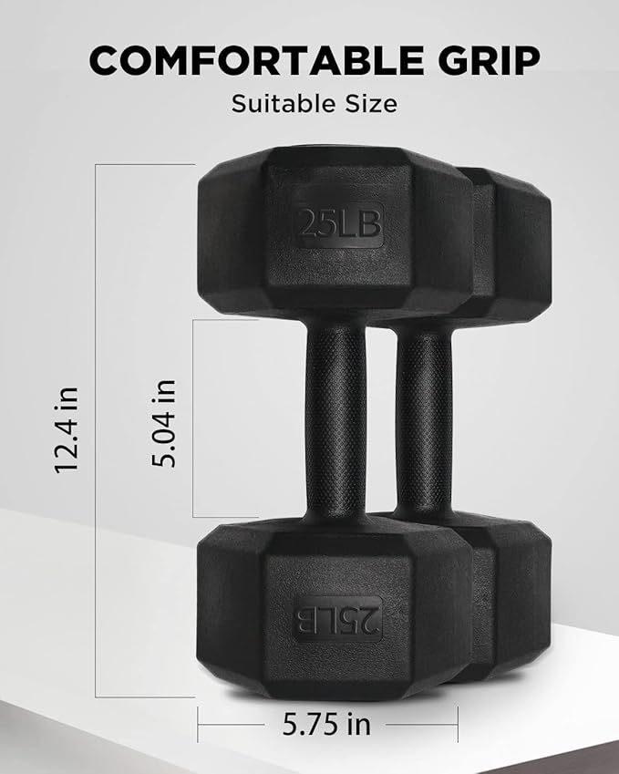 Dumbbell Sets - 5/10/15/20/25/36 lb Dumbbells Pair Hand Weights Set of 2 - Easy Grip - Arm Weights for Men and Women, Home Gym Exercise Equipment for Workouts Fitness Strength Training