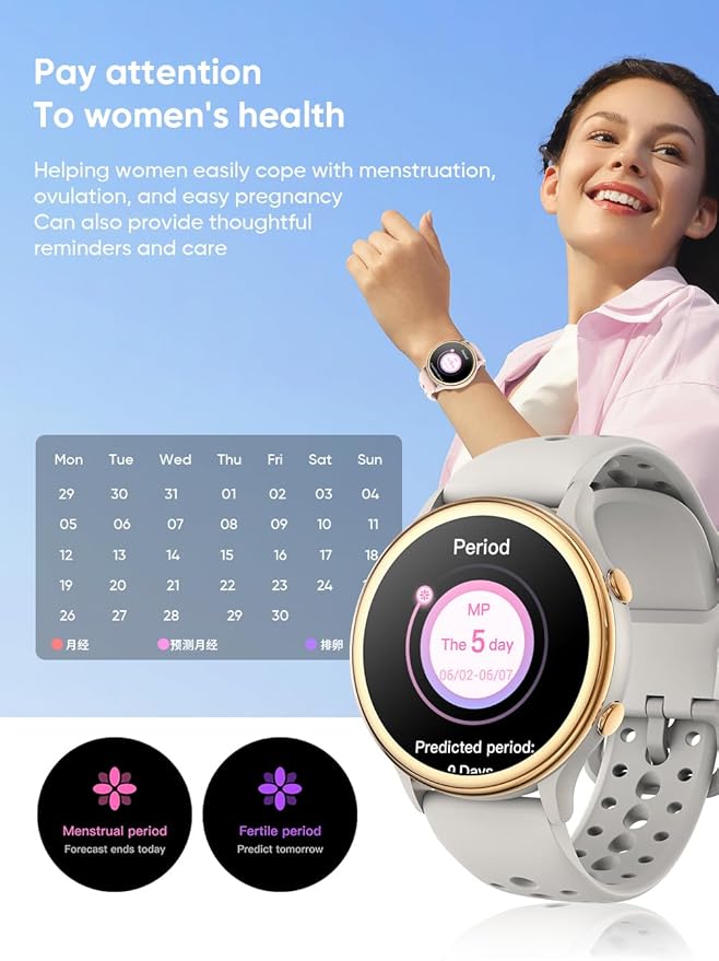 Smart Watches for Women, Fitness Tracker with Heart Rate & SpO2 Monitor, IP67 Waterproof Activity Tracker for Men & Women, Smart Sports Watch for Android & iOS (Purple)