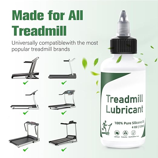 Silicone Treadmill Belt Lubricant/Lube 4 Ounces Stable and Long-Lasting Treadmill Oil Easy to Use with Injection Tool/Hard Application Tube and Precision Screw Caps for Most Treadmills