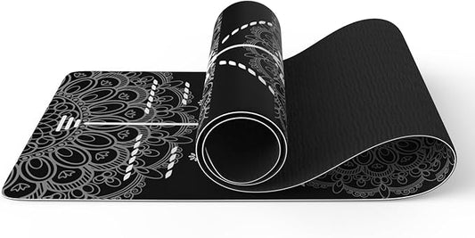 FOLAI Extra Thick Yoga Mat 6mm - Non-Slip Exercise Mat for HIIT, Pilates & Home Workouts & Workout with Free Carry Strap