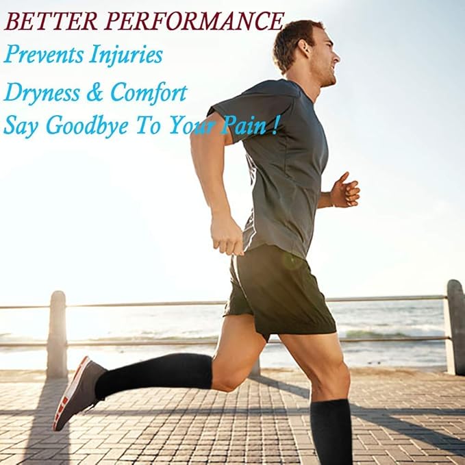 Graduated Copper Compression Socks for Men & Women Circulation 8 Pairs 15-20mmHg - Best for Running Athletic Cycling