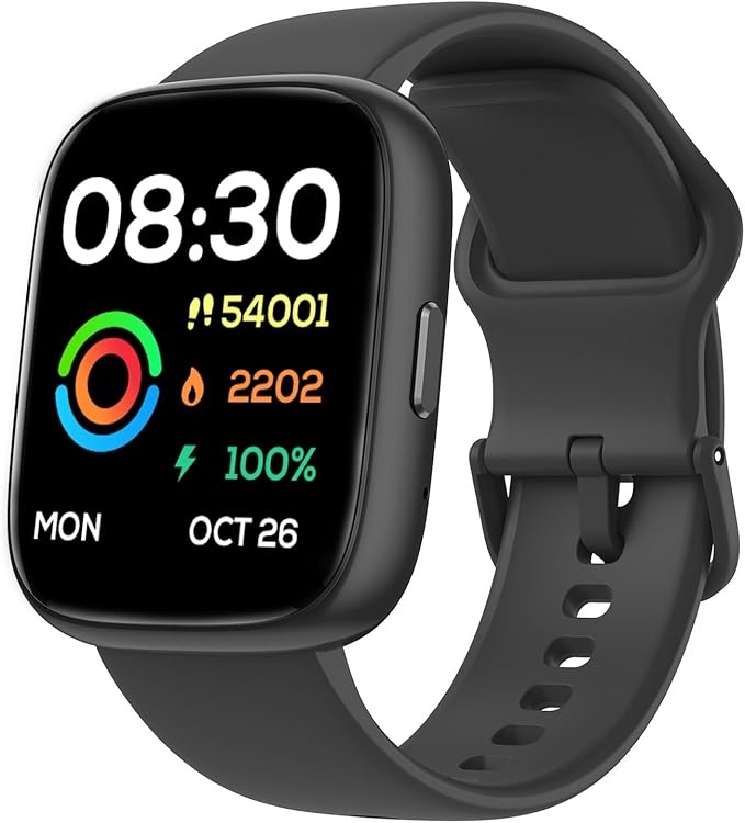 Smart Watch for Men Women Alexa Built-in 1.83" Fitness Tracker Smart Watch for iPhone Android Compatible, IP68 Waterproof Smartwatch 100+ Sport Modes, Pedometer, Heart Rate/SpO2/Stress/Sleep Monitor 1