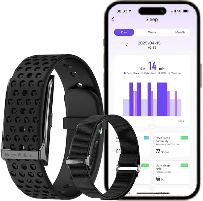 Smart Bracelet Activity Fitness Tracker, Health Wristband, Screenless Ultra Lightweight 17g Wearable 24/7 BP Health Monitor, 100+ Modes, Improve Sleep, Heart Rate Tracking for Women Men Free App