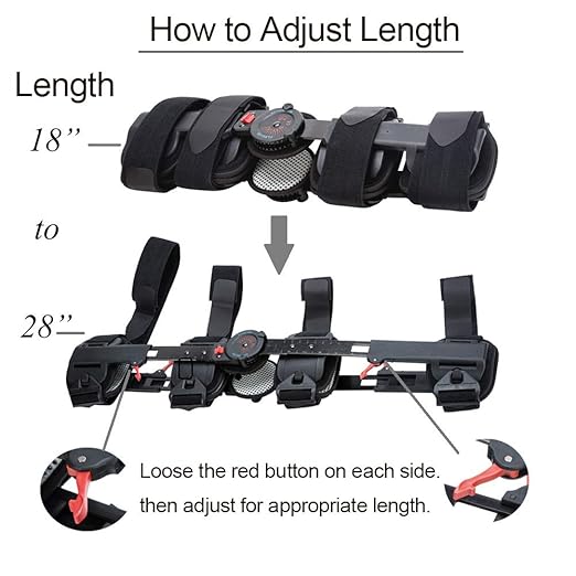Medibot Hinged Knee Brace ROM Adjustable Post Op Knee Support Orthosis Immobilizer Protector for Left Leg and Right Leg, Both Men and Women