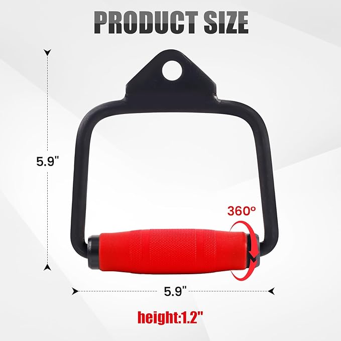 V-shaped Bar Straight Rotating Bar Curl LAT Pull Down Bar D Handle Double D Row Handle With PU Grip Environmentally Odorless, Lat Pulldown Attachments Cable Machine Attachment for Home Gym