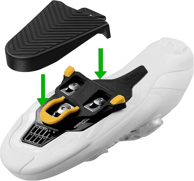 Bike Pedals Road Bike Pedals Ultralight Pedals Compatible with Shimano SPD-SL + Cleat Set + Cleat Covers, 3 in 1