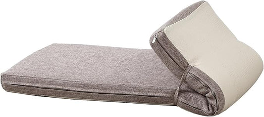 30 x 14 Inch Piano Bench Cushions for Indoor Furniture with Ties Non Slip Kitchen Dining Room Bench seat Cushion for Shoe Storage Ottoman Window Settee Pad, Khaki