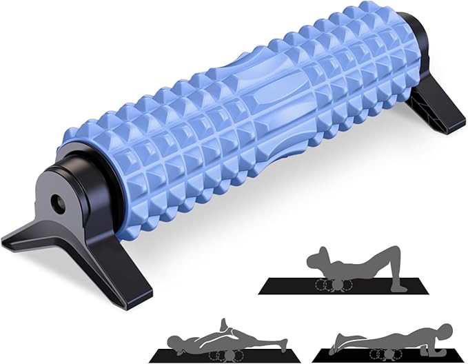 Trigger Point Foam Roller with Stand, 21 Inch Medium Density Foam Roller Long Back Roller Exercise Foam Roller for Physical Therapy, Muscles Deep Tissue, Pilates, Back Pain and Muscle Recovery (Blue)