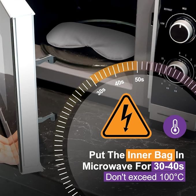 Umisleep Lavender Eye Mask, Aromatherapy Weighted Sleep Mask for Dry Eyes Men Women, Microwave Heated Hot Therapy Eye Cover Moist Compression Pain Relief, Pillow for Puffy Eyes, Sinus Pain, Purple