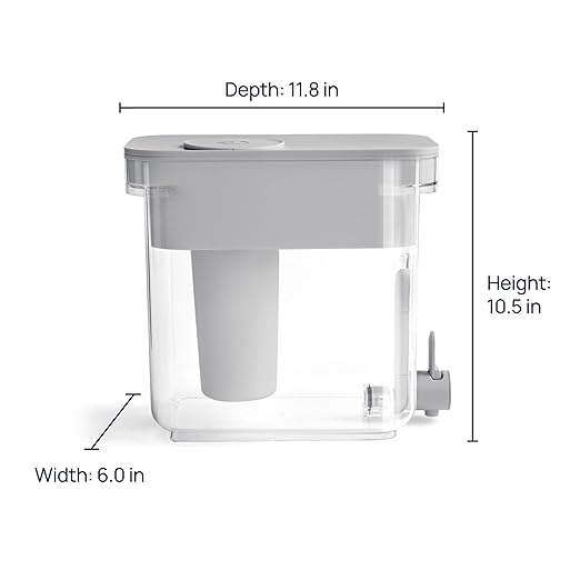 Culligan with ZeroWater Technology 22-Cup Water Filter Dispenser – Includes 5-Stage Advanced Water Filter, Certified to Reduce Lead, Total PFAS (Forever Chemicals), Mercury, Fluoride, and Chlorine