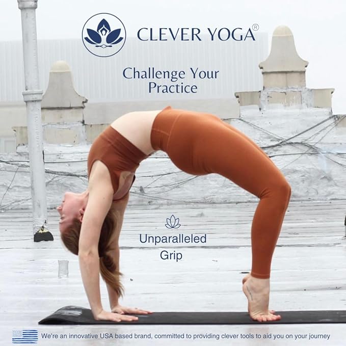 Clever Yoga Better Grip Thick Yoga Mat - Beginner Exercise Yoga Mat with Non-Slip Surface for Home Gym, Earth-Friendly & Recyclable Pilates and Workout Pad Women & Men, 1/4 Inch Thick