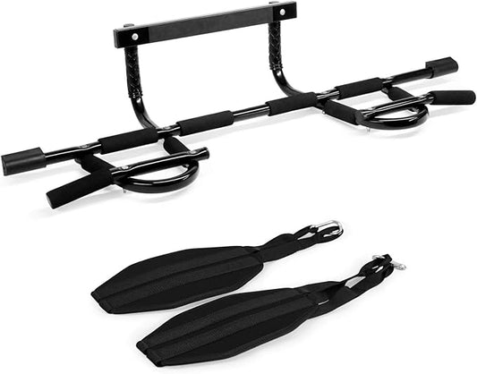 Yes4All Heavy Duty Wall Mounted Pull Up Bar, Over Door Pull Up Bar for Doorway, Multi Grip Chin Up Bar, Sturdy Strength Training Bars & Durable Gym Bar for Home Exercise