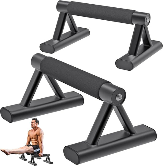SELEWAERE Parallettes Floor Workout Push Up Handles Non-Slip Pushup Bars Handstand Bars for Calisthenic Fitness Sturdy Steel Tubing, Load up to 600 lbs