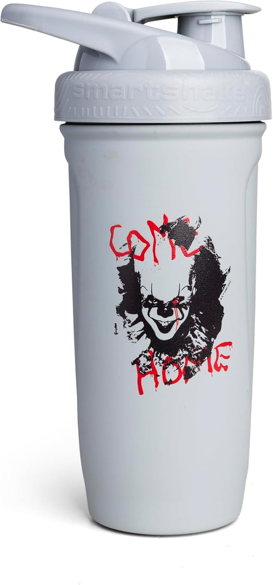 Smartshake Reforce Stainless Steel Protein Shaker Bottle 900 ml | 30 oz - Leakproof Screw-on Lid - BPA Free – Unisex - Non Insulated (Pennywise)