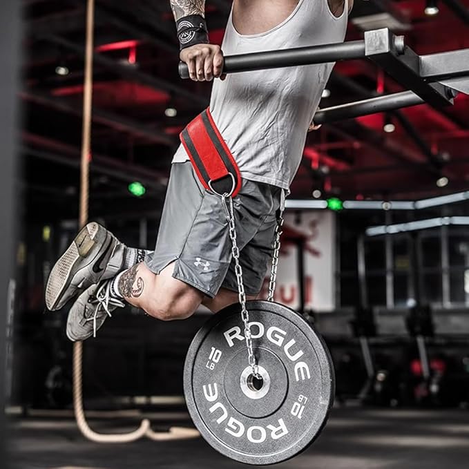 Heavy Duty Dip Belt With Chain - Weighted Pull Up Belt for Workout