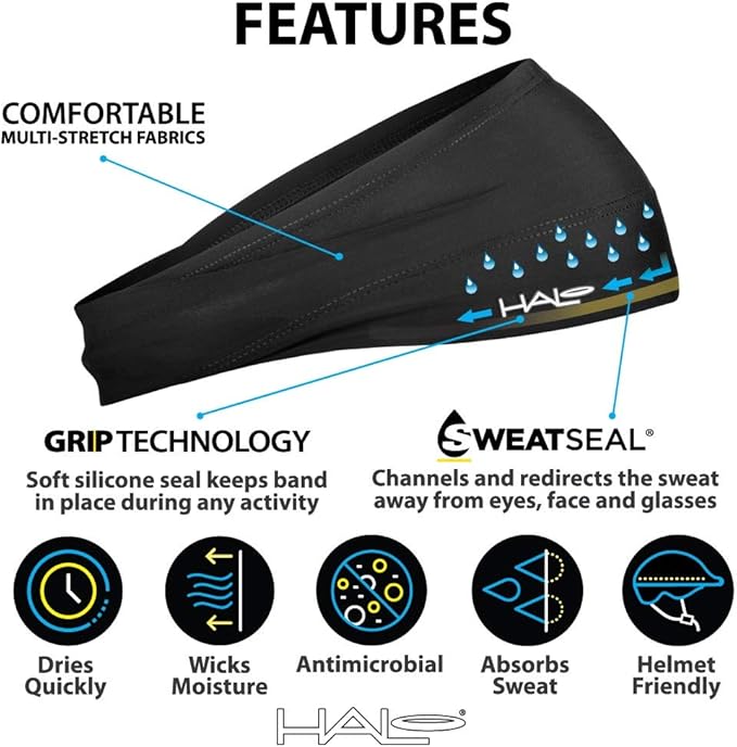 Halo Headband Bandit - 4" Wide Pullover Sweatband for Both Women and Men