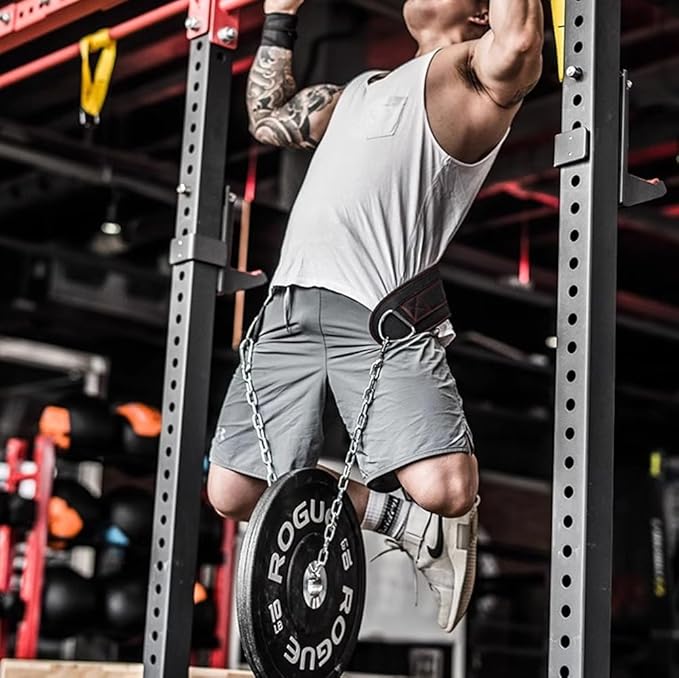 Heavy Duty Dip Belt With Chain - Weighted Pull Up Belt for Workout