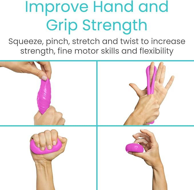 Vive Therapy Putty For Adults, For Hand Therapy (2 Pack) - Occupational Sensory Stress Relief Tools - for Physical Exercise, Finger Pain, Grip Strength, Rehab, Arthritis, Forearms, Fidgeting