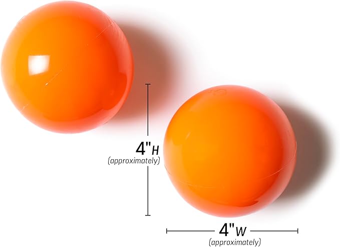 Yoga Massage Ball – 4 inches Adjustable Firmness Massage Roller Balls for Back, Neck & Floor Therapy – Gentle Deep Muscle Relief for Sensitive Soft Tissue (Orange)