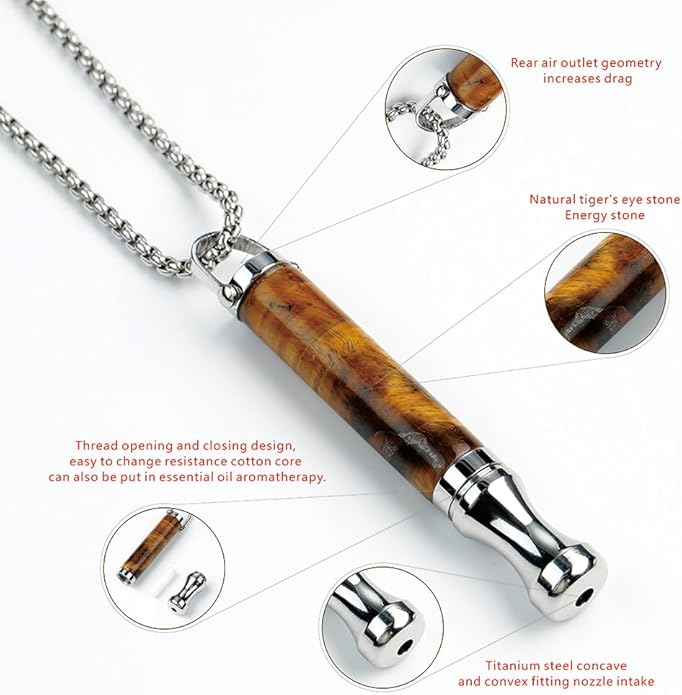 Breathe Free Necklace for Anxiety & Stress Relief, Classic Breathing Tool for Meditation, Mindfulness, and Relaxation – Portable Calm Necklace for Adults, Wellness Gift