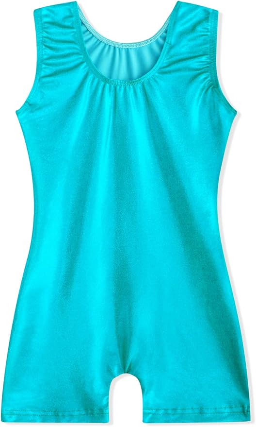 EQSJIU Leotards for Girls Gymnastics Sleeveless Sparkly Toddler Tumbling Outfits Dance Clothes Biketards for Kids 1-10 Years