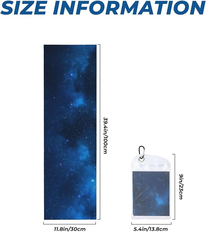 Custom 1-200 Pack Cooling Towel 40"x12", Design Your Team Logo Photo Ice Towel Personalized Soft Breathable Sport Towel Customized Workout Sweat Towel for Yoga Gym Activities (Navy)