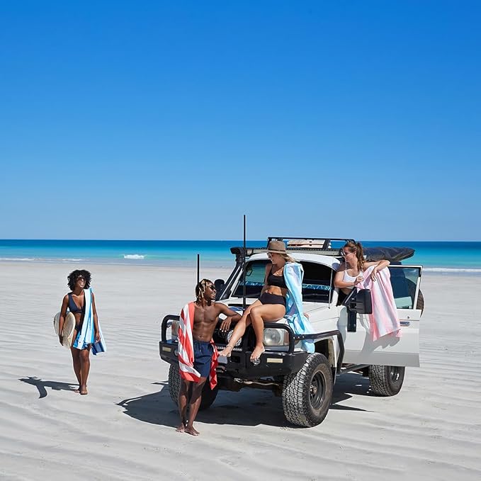 Dock & Bay Beach Towel - Quick Dry, Sand Free - Compact, Lightweight - 100% Recycled - Includes Bag - Set of 6 - Best of The Best, Extra Large (200x90cm, 78x35)