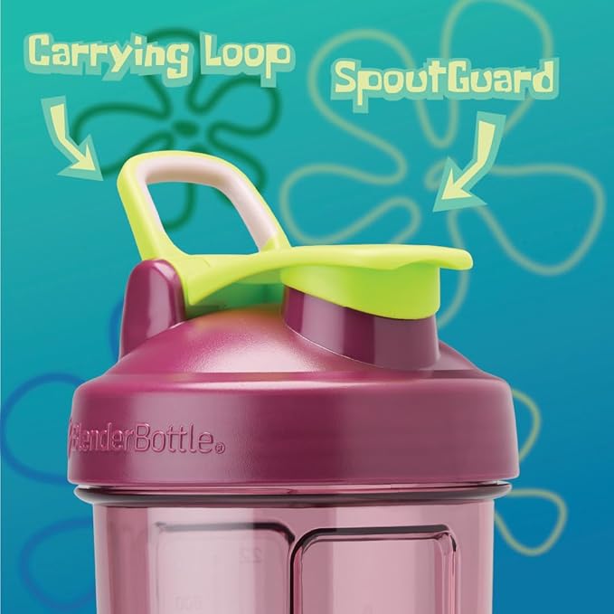 BlenderBottle Spongebob Shaker Bottle Pro Series Perfect for Protein Shakes and Pre Workout, 28-Ounce, Red, My Names Not Rick