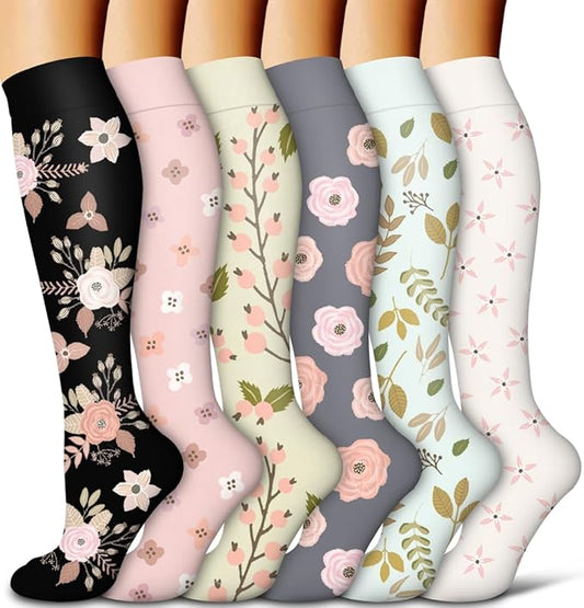 COOLOVER Compression Socks for Women and Men - Best for Circulation, Running, Athletic, Recover, Nurse, Travel