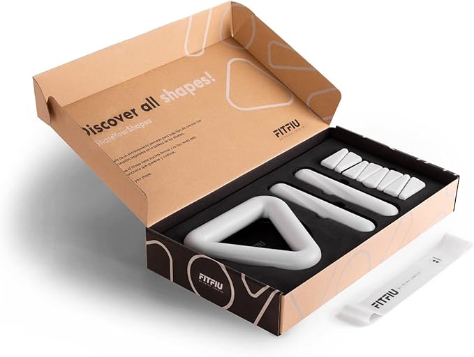 Fitfiu Fitness Pack of 4 Pilates Accessories: 1 Weights 2 Wristbands 2 Dumbbells 2 Dumbbells 2 Sliding Discs 1 Steel Elastic Band in White Silicone