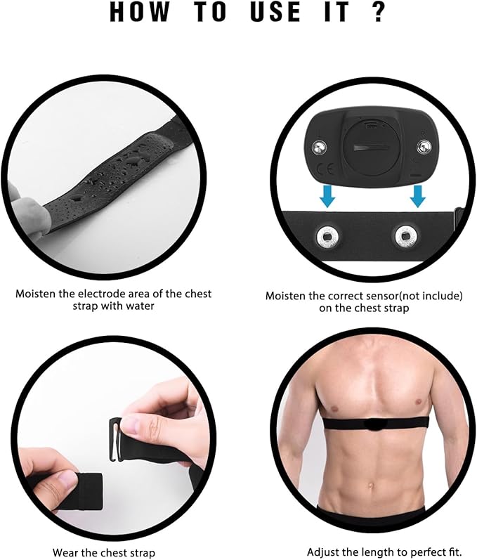 Polar H10 H9 H7 Chest Strap Replacement - Adjustable Soft HRM Compatible with Polar Heart Rate Sensor
