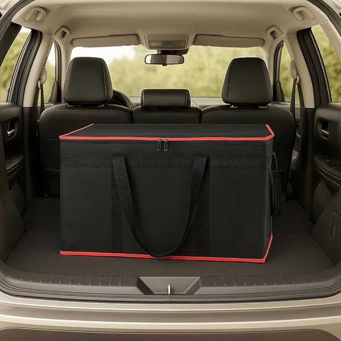 Bodaon Large 2-Pack Insulated Food Delivery Bag With Hard Bottom, XXXL Pizza Cooler Bags, Grocery Shopping and Catering, Cold/Hot Styrofoam Carrier for Travel/Doordash/Car, Door Dash Accessories