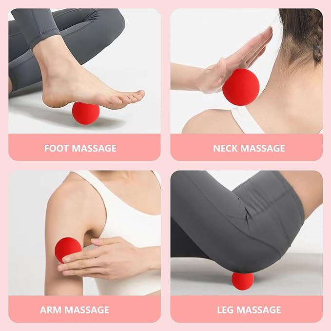 Fascia Massage Ball Set (2.48" + 1.97" + 1.18") for Muscle Relief,Yoga Deep Relaxation,Trigger Point & Active Therapy,Targeted Therapy for Full Body(3 Pieces)