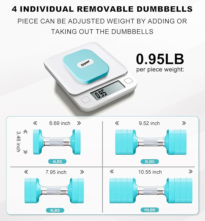 15LB 20LB 40LB 50LB Adjustable Dumbbell Set Free Weights Dumbbells Set for Women Men Hand Weights Sets Adjust Dumbbell Weight Sets for Home Gym Exercise Workout Strength Training Equipments