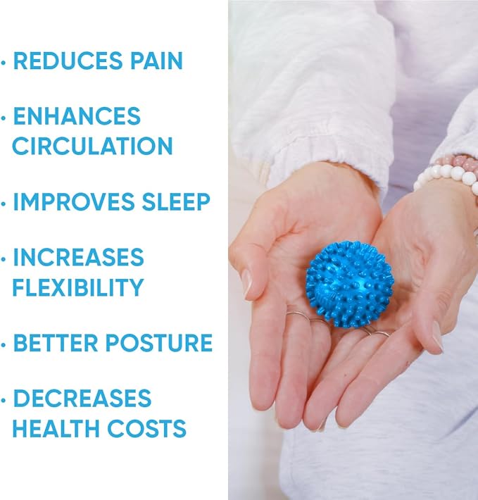 Dr. Cohen’s Heatable Deep Tissue Massage Ball Mini - acuBall Trigger Point Massage Therapy for Myofascial Release - Spiky Foot Massager Ball - Back Massager Ball for Targeted Pain Relief (Pack of 2)