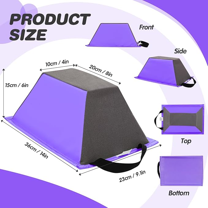 FBSPORT Cheer Stunt Training Stand, PU Non-Slip Stunt Trainer Flyer Stand Cheer for Promotion and Development of Flexibility, Coordination (Purple)