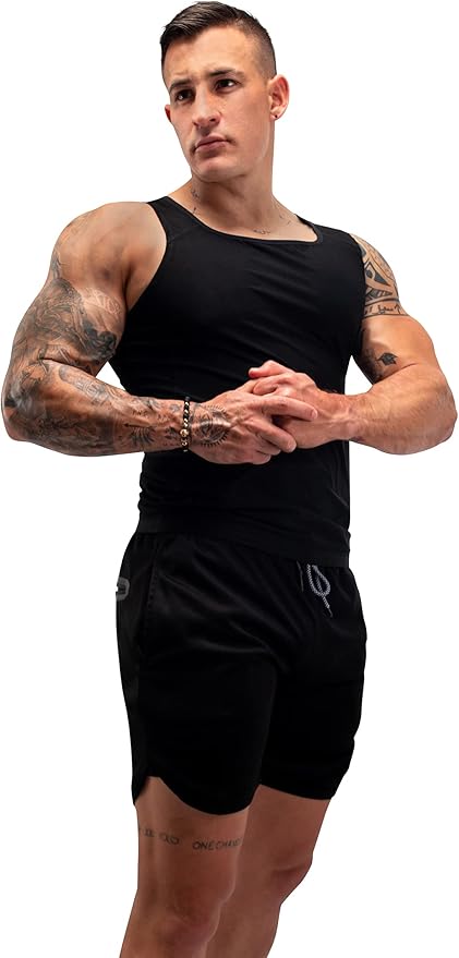 FUXERT Men's Sauna Vest Workout Sweat Tank Top Waist Trainer for Men Compression Sweat Enhancing Vest